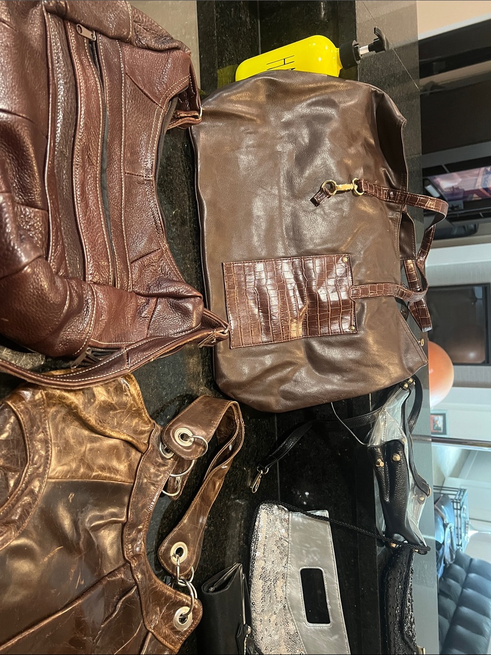 Assorted handbags and totes
